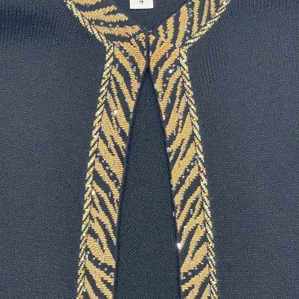 St.John Evening by Marie Gray, Gold and Black Jacket Women’s size 4 - Picture 12 of 13